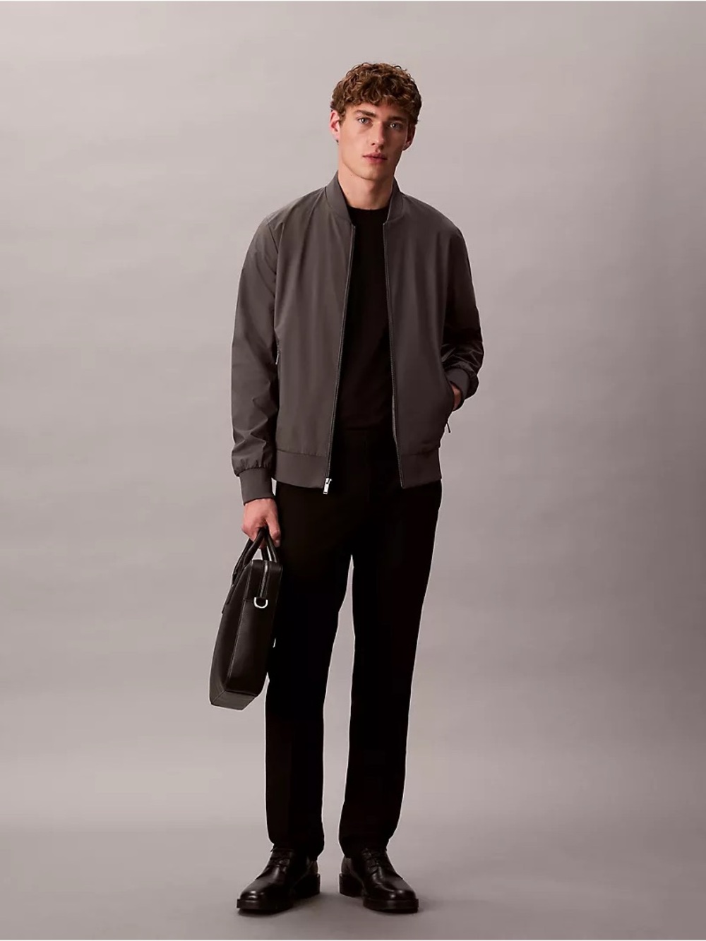 Calvin Klein Men's Gray Bomber Jacket